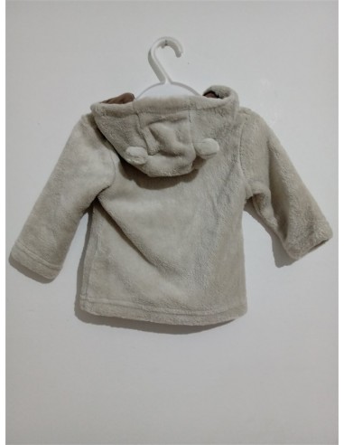 Bluza plusata cu gluga si imprimeu urs Lupilu