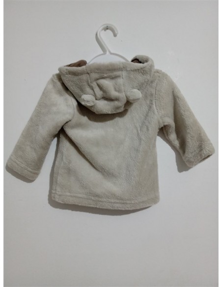 Bluza plusata cu gluga si imprimeu urs Lupilu