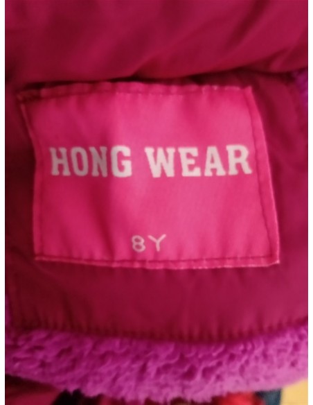 Geaca roz cu gluga si nasturi negrii Hong Wear