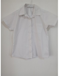 Camasa alba de scoala cu maneca scurta si guler Next