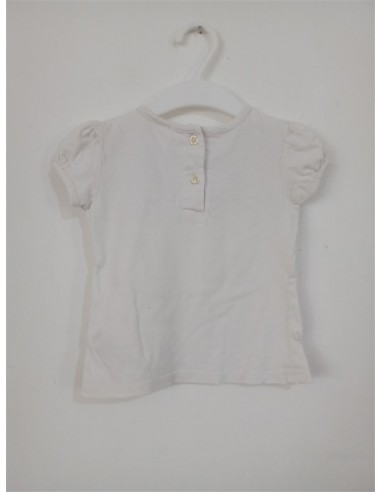 Tricou alb cu broderie in partea de sus Max