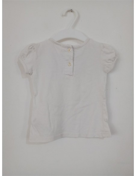 Tricou alb cu broderie in partea de sus Max