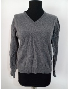 Pulover de dama cu maneca lunga si insertie pe spate cu ursulet Flojo