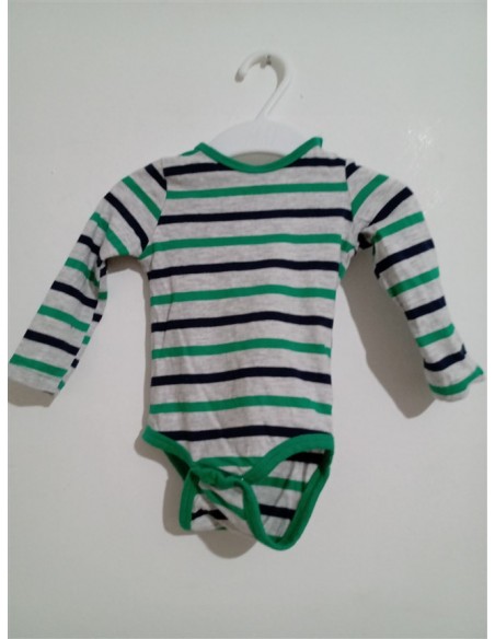 Body alb cu dungi multicolore si inchidere in capse So Cute