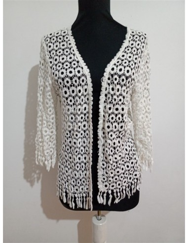 Cardigan de dama broderie cu maneci lungi