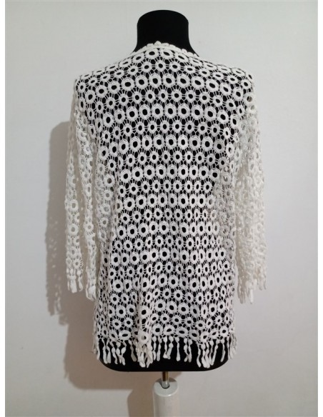 Cardigan de dama broderie cu maneci lungi