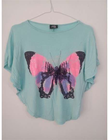 Tricou cu imprimeu fluture multicolor Page on Young