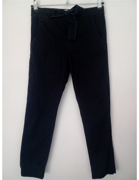 Pantaloni negri slim cu buzunare laterale Zara