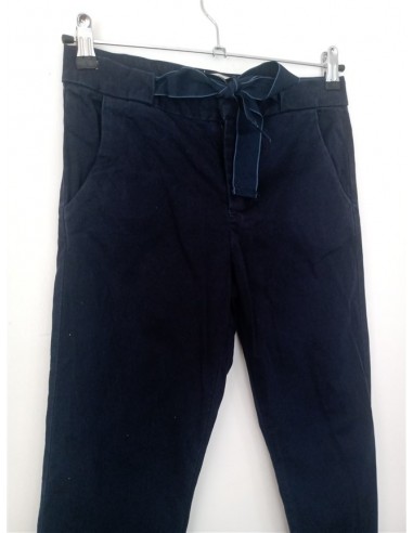 Pantaloni negri slim cu buzunare laterale Zara
