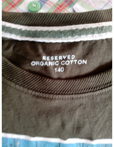 Bluza maro din bumbac organic cu imprimeu pe piept Reserved