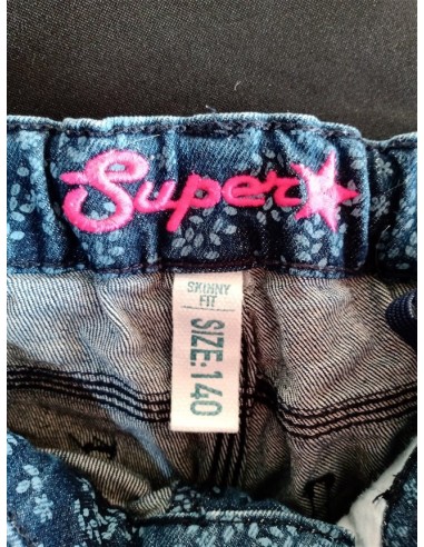 Pantalon de blug slim cu imprimeu floricele  Super