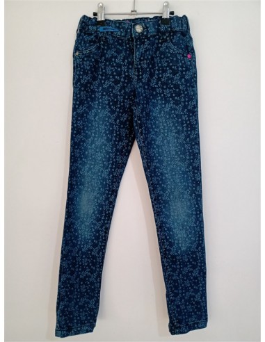 Pantalon de blug slim cu imprimeu floricele  Super