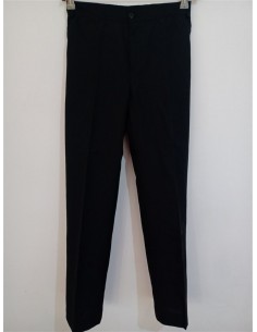 Pantaloni negri slim eleganti de stofa
