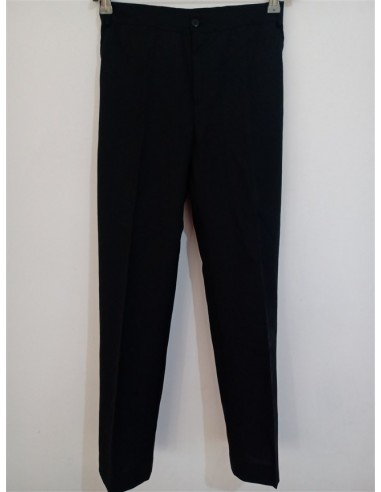 Pantaloni negri slim eleganti de stofa