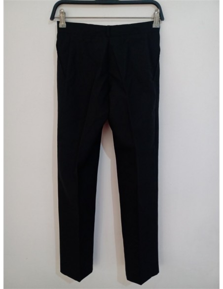 Pantaloni negri slim eleganti de stofa