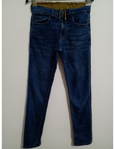 Pantalon de jeans slim cu elastic in talie Zara