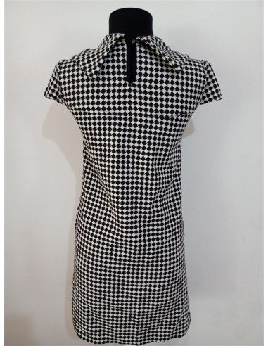 Rochie midi office in doua culori cu guler inalt