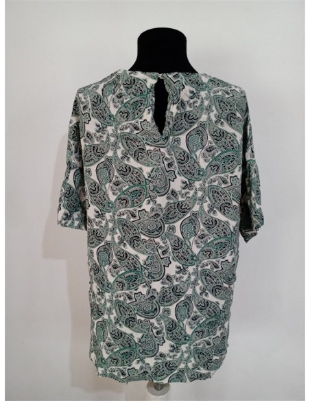 Bluza de dama cu maneca scurta si nasture la spate Hm