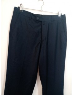 Pantaloni barbatesti lungi din stofa cu fermoar si nasture 2