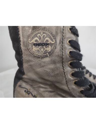 Ghete dama argintii Geox, model brodat