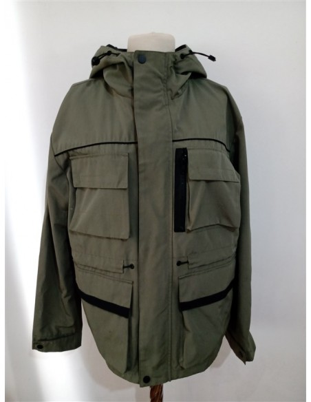 Jacheta de toamna primavara verde cu gluga CLOCKHOUSE