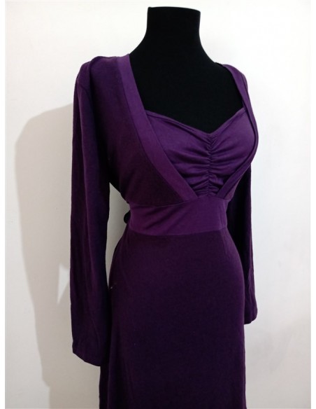 Rochie mov scurta cu cordon talie H W