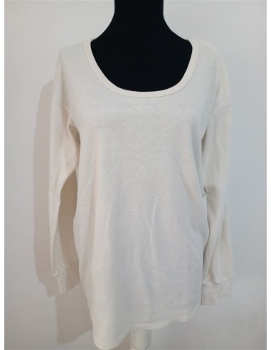 Bluza alba maneca lunga cu decolteu dama