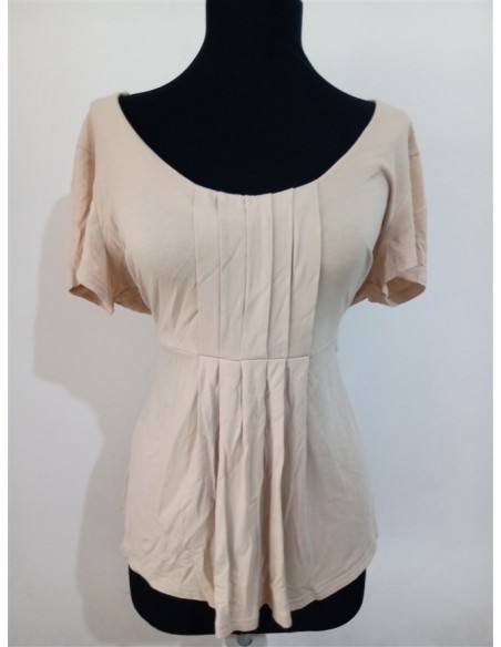 Bluza plisata in fata cu snur la spate maneca scurta decolteu dama TU