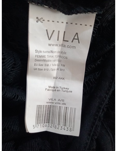 Maieu VILA lung elegant din dantela neagra cu decolteu pentru dama