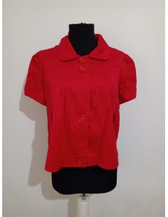 Bluza rosie cu guler si nasturi Tina RSport