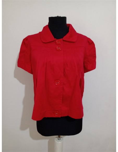 Bluza rosie cu guler si nasturi Tina RSport