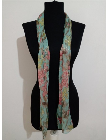 Esarfa multicolora cu model floral