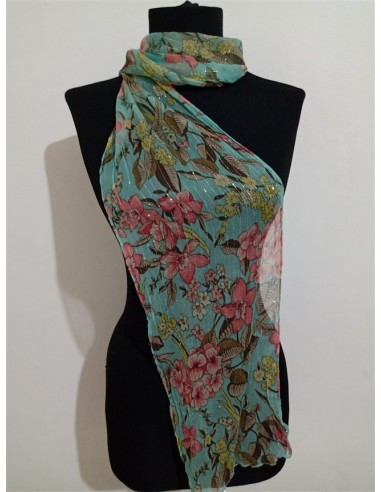 Esarfa multicolora cu model floral
