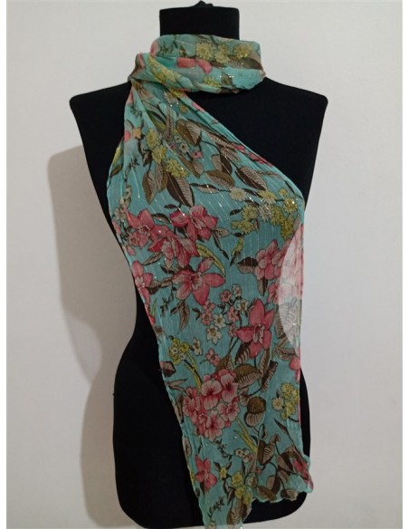 Esarfa multicolora cu model floral