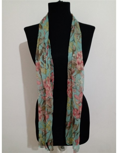 Esarfa multicolora cu model floral