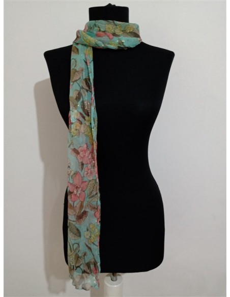 Esarfa multicolora cu model floral
