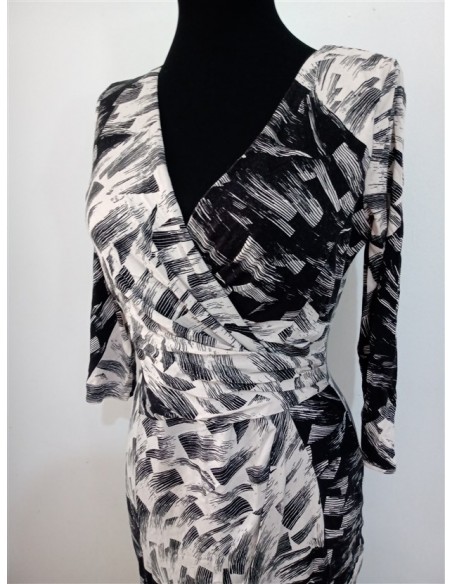 Rochie in V cu imprimeu abstract Per Una
