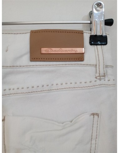 Blugi albi Stradivarius aspect franjuri