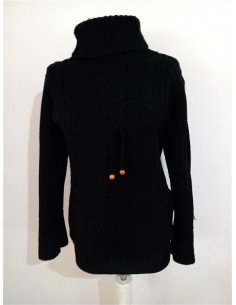 Pulover negru de iarna tip helanca