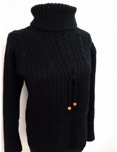 Pulover negru de iarna tip helanca 2