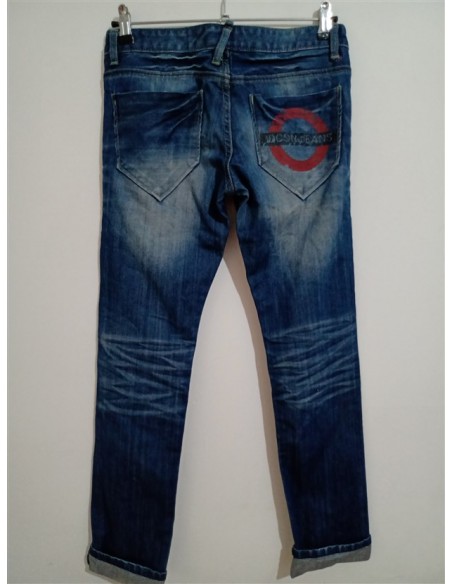Blugi cu imprimeu pe buzunar DCSN Jeans