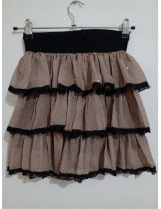 Fusta aspect tull cu volane DMJ