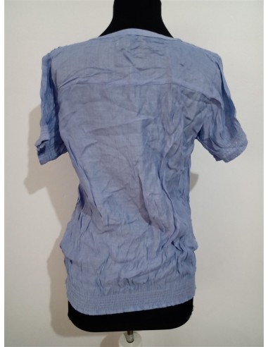 Bluza albastra aspect camasa Zara
