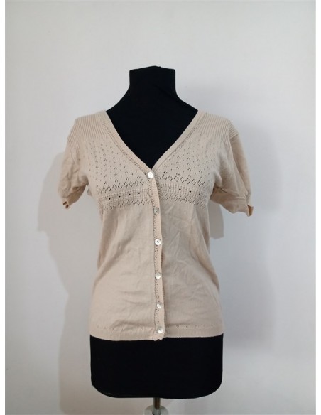 Cardigan cu maneca scurta si decolteu