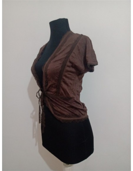Blazer lejer cu snur cu dantela