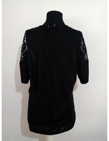 Blazer negru de dama cu broderie