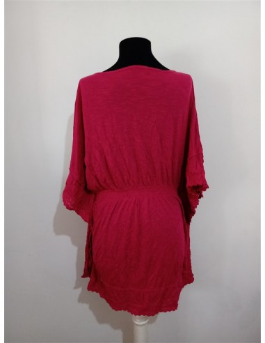 Bluza lejera de plaja cu terminatii brodate