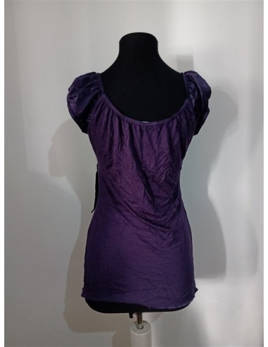 Bluza mov eleganta cu umeri proeminenti
