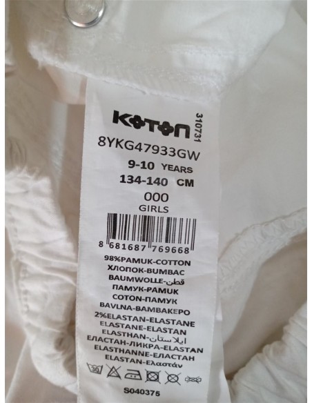 Pantaloni albi sport Koton