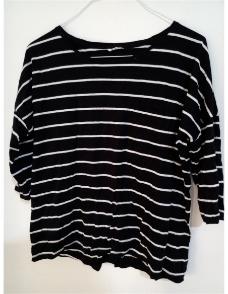 Bluza lejera in dungi cu maneca trei sferturi